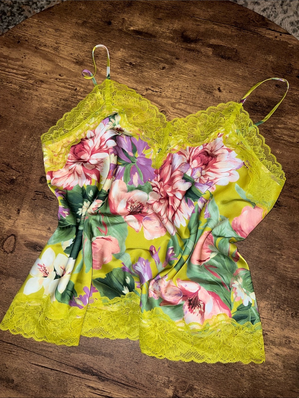 Express Floral Lace Satin Camisole